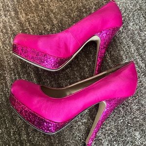 Hot pink Steve Madden heels.